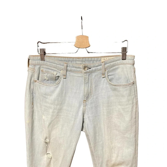 Rag and Bone Dre Jeans Low-Rise Slim Boyfriend Blue Medium Wash Size 28 - Picture 3 of 10